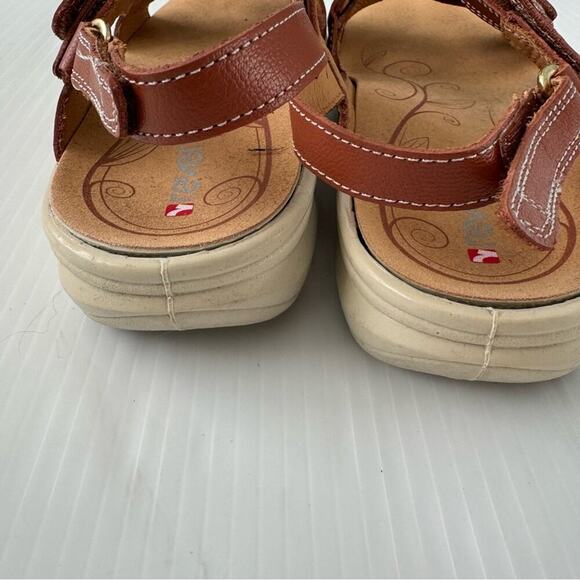 Revere Emerald Cognac leather sandals women’s size 7 - Picture 8 of 10